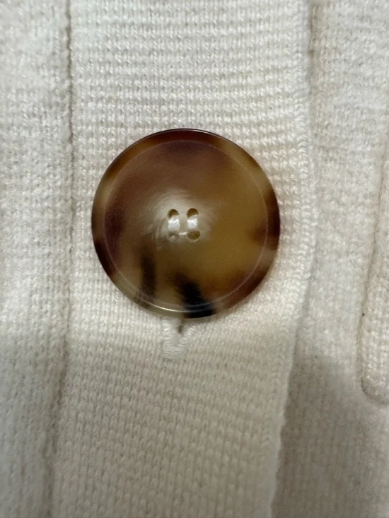 Sezane Cream Button-Front Cardigan Jacket - Picture 6 of 7